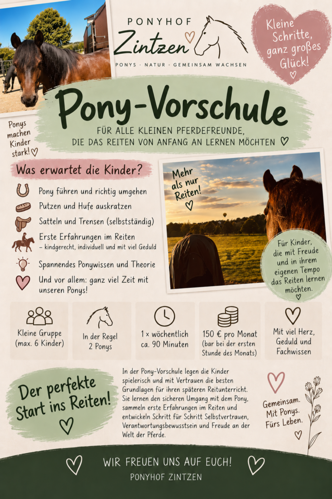 Flyer Pony-Vorschule